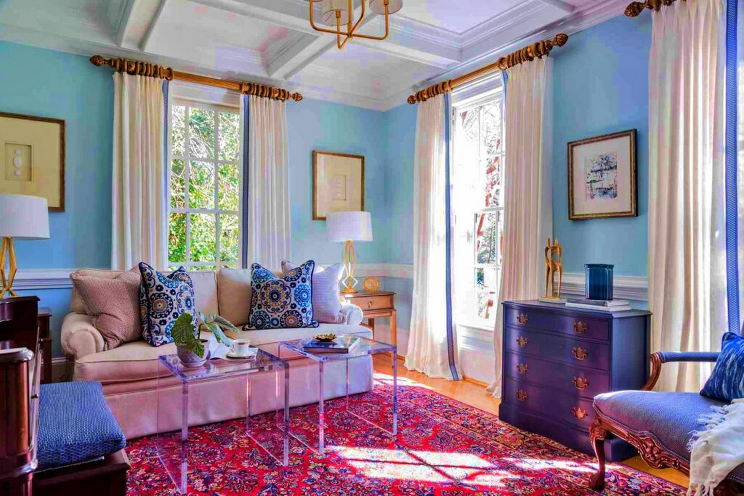 Most Popular Ways to Sea Blue Living Room Design Ideas